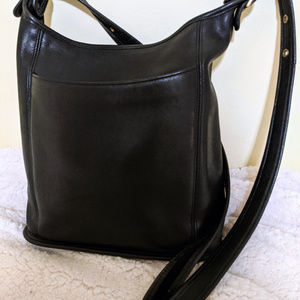 Vintage Coach Black Hobo Shoulder Cross-Body Bag